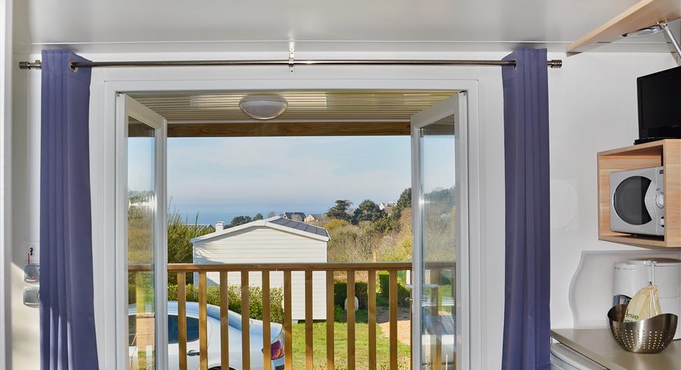 Camping Côte de Granit Rose beach access pors mabo 2-bedroom mobile home sea view pitch 60 - Camping Armor Loisirs