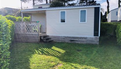Camping Côte de Granit Rose - Mobile home LOGGIA 2 bedrooms pitch 9 and 82 camping heated pool  - Camping Armor Loisirs